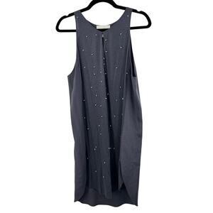 3.1 Phillip Lim Silk Cotton Pearl Rhinestone Embellished Tank Tunic Dress Size 4